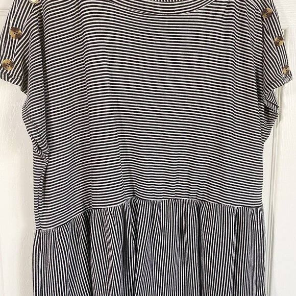 French Laundry - Stripped Babydoll Shirt - Picture 2 of 7